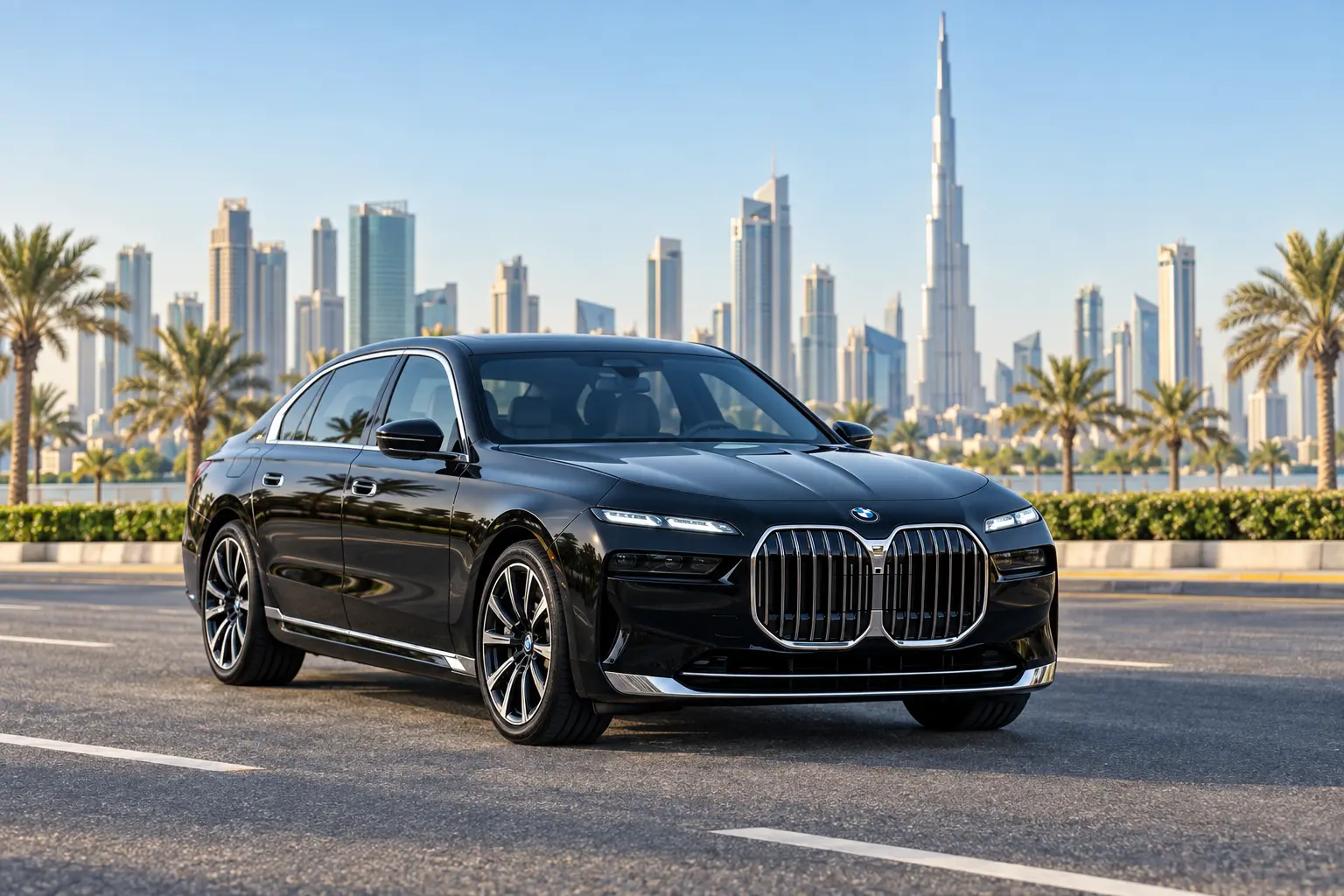 BMW 7 Series chauffeur car in Dubai